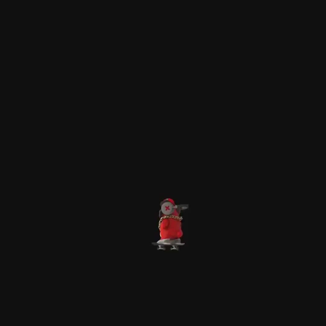 Red man skating